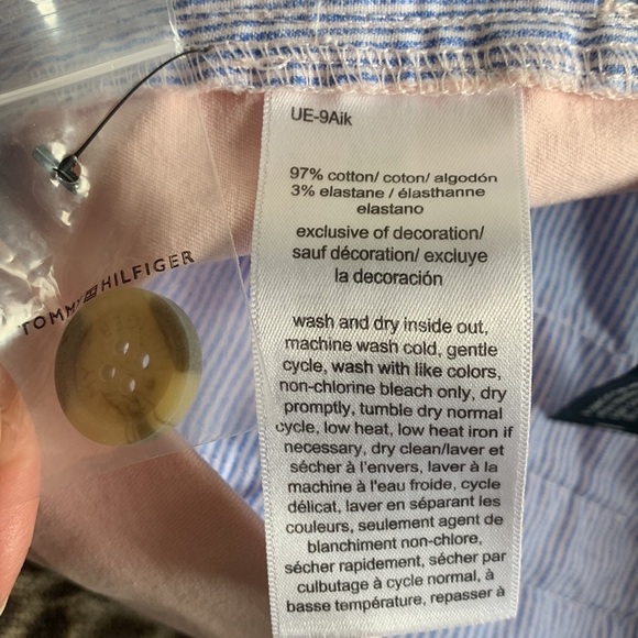 Tommy Hilfiger Hampton Stretch Slim Pink Chino Pants Sz 16 NWT - Picture 14 of 14